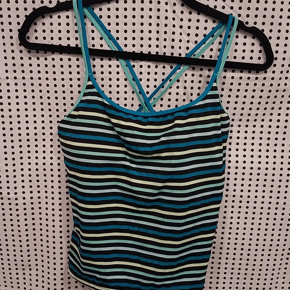 Striped Tankini Top - 16